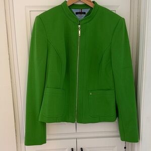 Tommy Hilfiger Women’s Green Zip Blazer Size 12 NWT